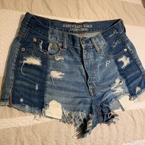 American eagle high waisted denim shorts